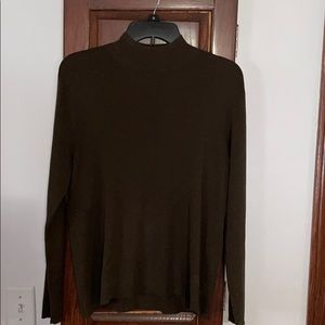 Olive silk sweater